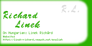 richard linek business card